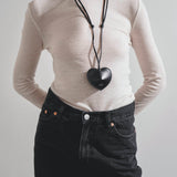 Le Coeur Cloche black leather