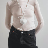 Le Coeur Cloche white leather