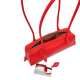 Le Teckel small red leather bag