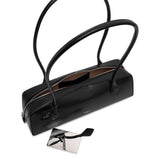 Le Teckel Medium black leather bag