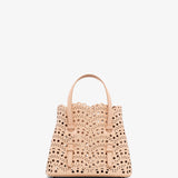 Mina 20 vienne vague beige leather tote bag