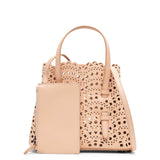 Mina 20 vienne vague beige leather tote bag