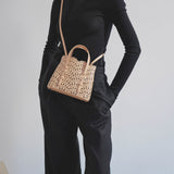 Mina 20 vienne vague beige leather tote bag