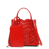 Mina 20 vienne vague red leather tote bag