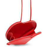 Le Coeur orange leather crossbody bag