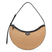 One piece beige raffia bag