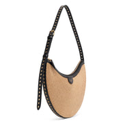 One piece beige raffia bag