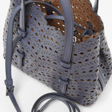 Mina 20 blue leather tote bag