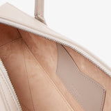 Le Teckel medium greige leather bag