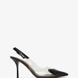 Coeur 90 black patent slingbacks