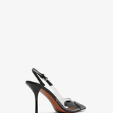 Coeur 90 black patent slingbacks