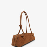 Le Teckel Medium light brown suede bag