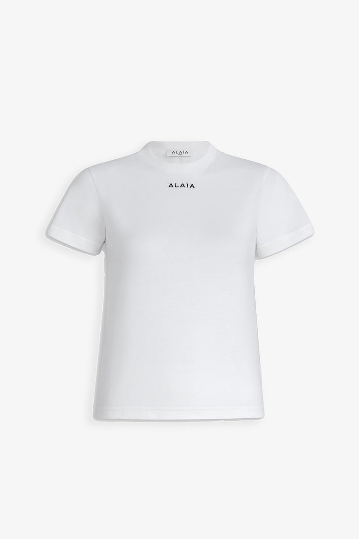 Embroidered logo fitted t-shirt