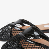 Infradito flat black mules
