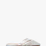 Infradito flat silver mules