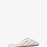 Infradito flat silver mules