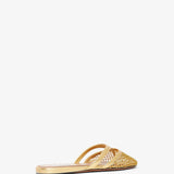 Infradito flat gold mules