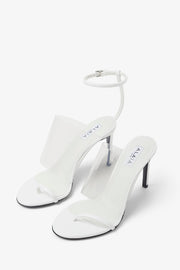 White 90 calfskin sandals