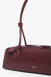 Le Teckel medium dark red leather bag