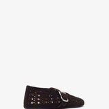 Vienne brown suede ballet flats