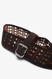 Vienne brown suede ballet flats