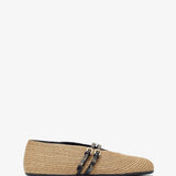 Paper straw nature ballet flats