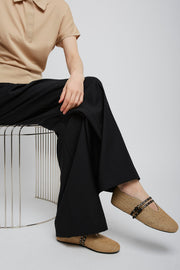 Paper straw nature ballet flats