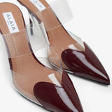 Coeur 90 burgundy mule pumps