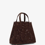 Mina 20 vienne vague dark brown nubuck tote bag