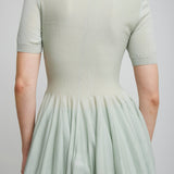 Peplum light blue top
