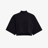 Knitted cropped black top