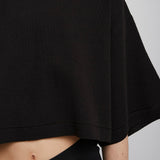 Knitted cropped black top