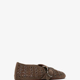 Vienne grey suede ballet flats