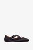 Criss cross brown ballet flats