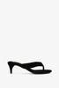 Infradito velvet thong mules