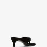 Infradito velvet thong mules