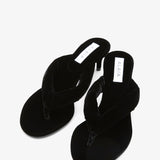 Infradito velvet thong mules