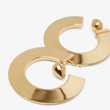 Blade Hoops small gold earrings