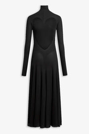 Heart black jersey dress