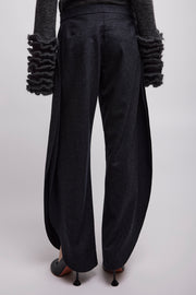 Wool flannel petal pants