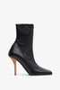 Black 90 leather ankle boots