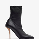 Black 90 leather ankle boots