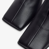 Black 90 leather pumps