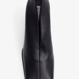 Black 90 leather pumps