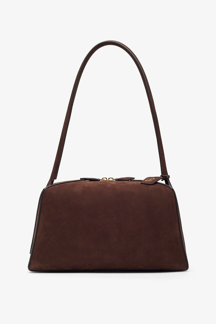 Le Teckel brown nubuck shoulder bag