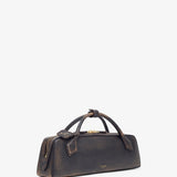 Le Teckel ebony black clutch