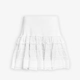 White ruffle wool skirt