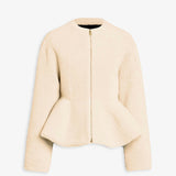 Ivory peplum jacket