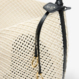 Large beige bucket bag
