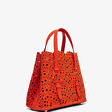 Mina 20 vienne orange suede tote bag